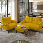 Corduroy Stool - Metal Frame, Super Soft Velour - Premium