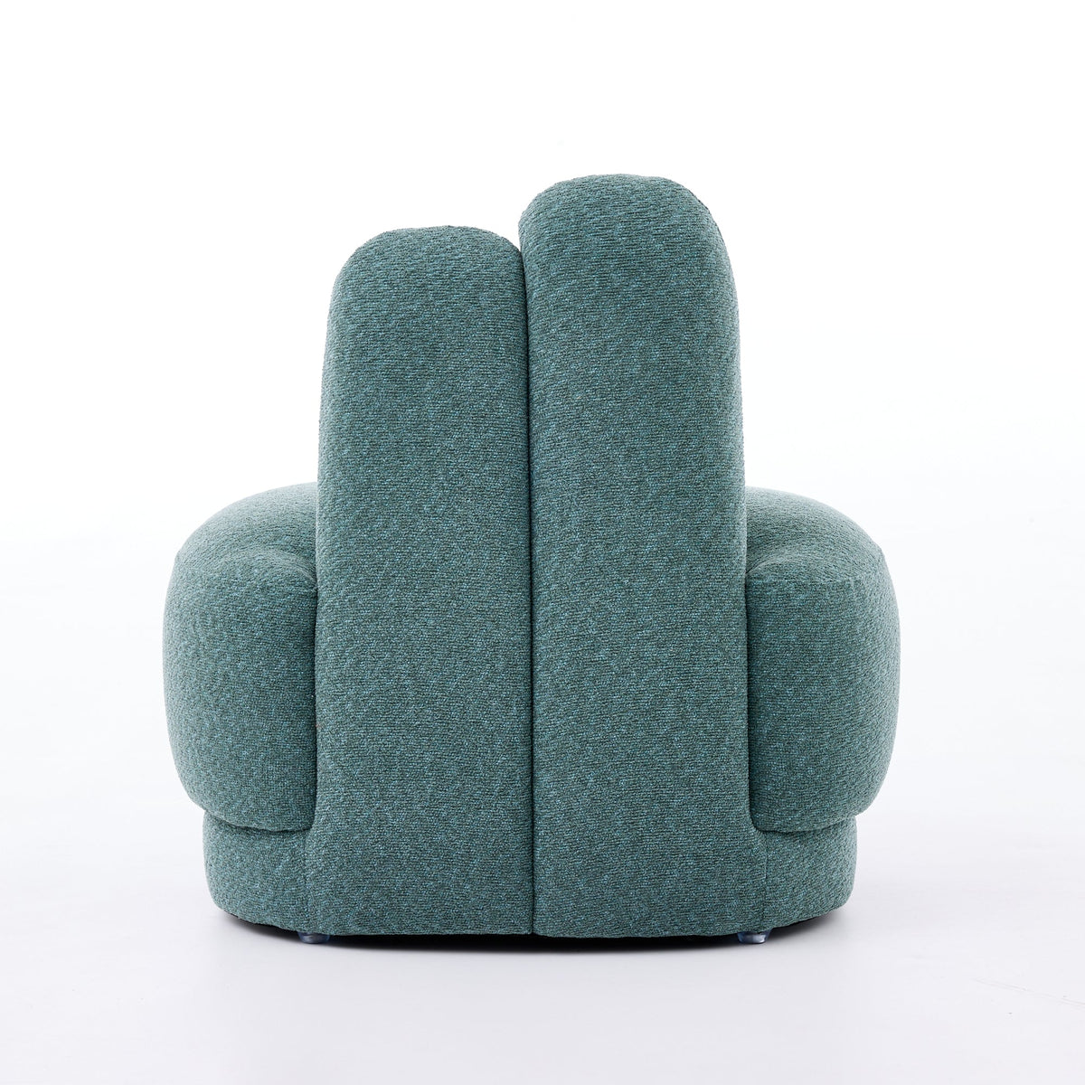 Bunny-Ear Ottoman Fixed Padded No Storage - Fabric