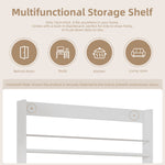 Picture Book Shelf, 2-Piece Set, 4-Tier Storage with Paintable Blackboard