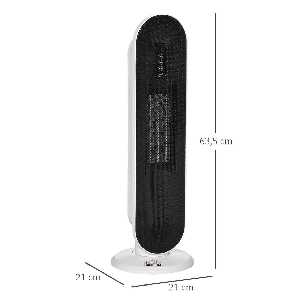 Heater Fan 2000W Electric Ceramic Heating Tower with Remote Control, Compact