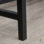 Bar Table Set, 3-Piece with 2 Stools, Steel, Natural and Black