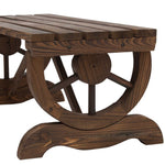 Garden Bench Weatherproof Rustic 98x50x39.5 cm Wooden