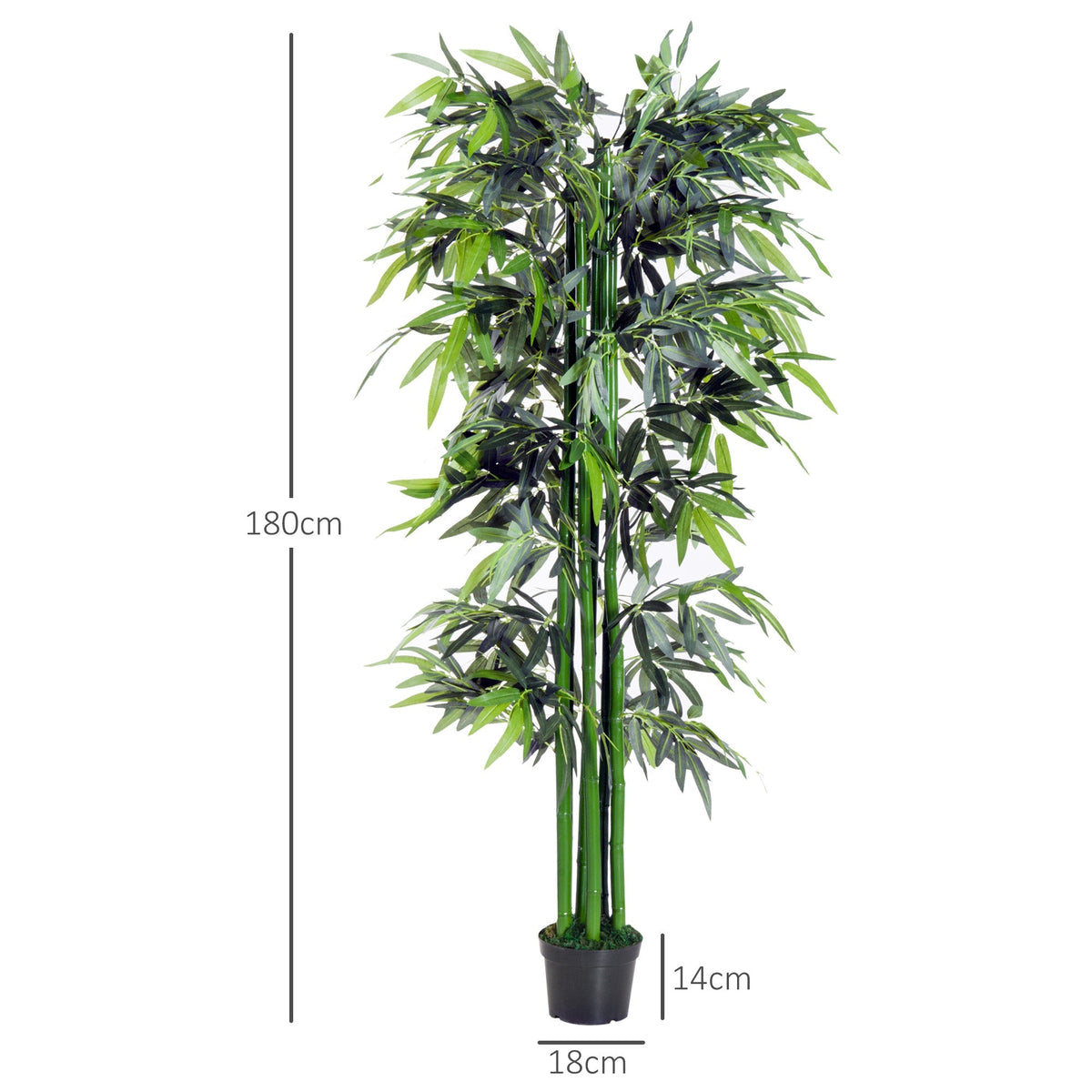 Artificial Bamboo Tree 180 cm with Planter, Realistic, Easy Care, Artificial