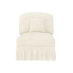 Windsor Sofa without Armrests with 1 Cushion, Chenille, White