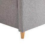 Double Sofa, Removable Cushions, Linen Light Grey