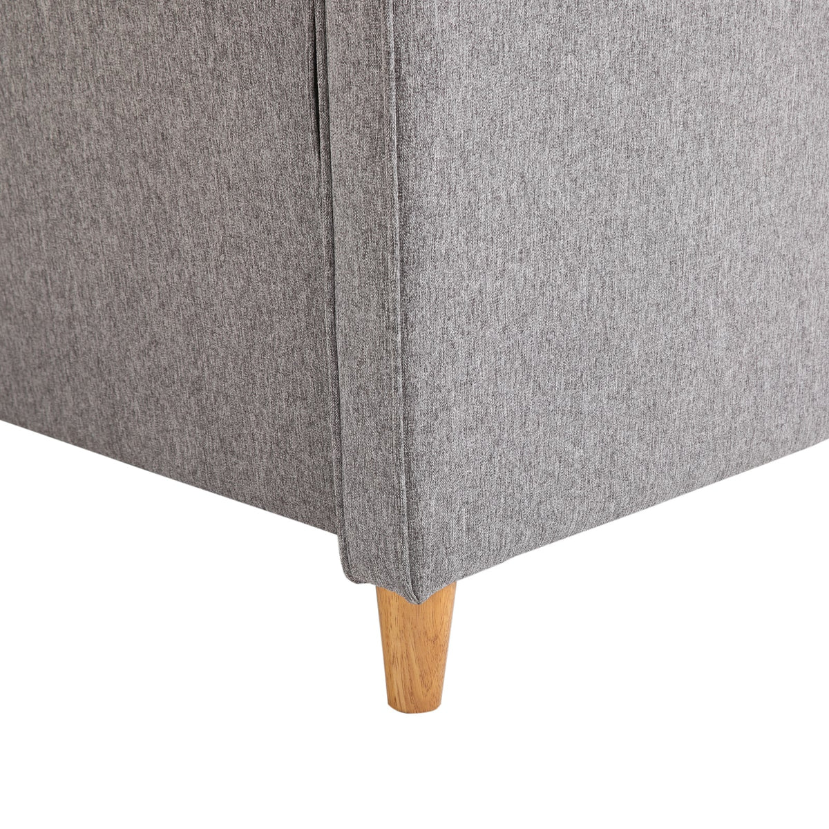 Double Sofa, Removable Cushions, Linen Light Grey