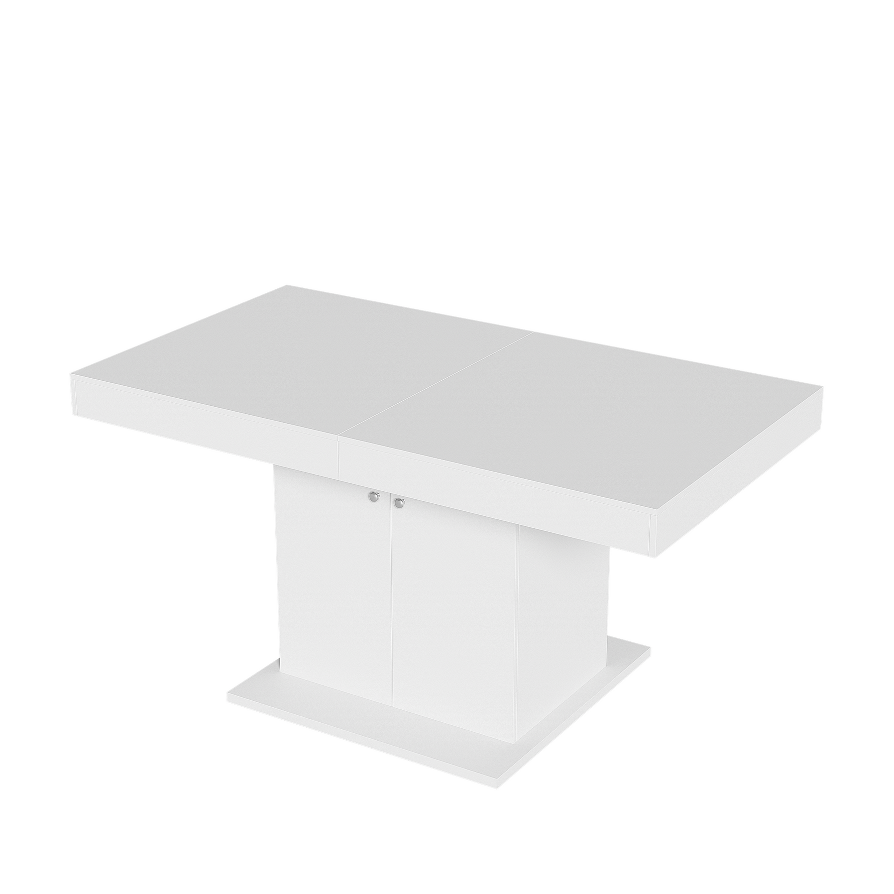 Panel Bed 140x200cm Hydraulic Storage USB-C LED Lighting White