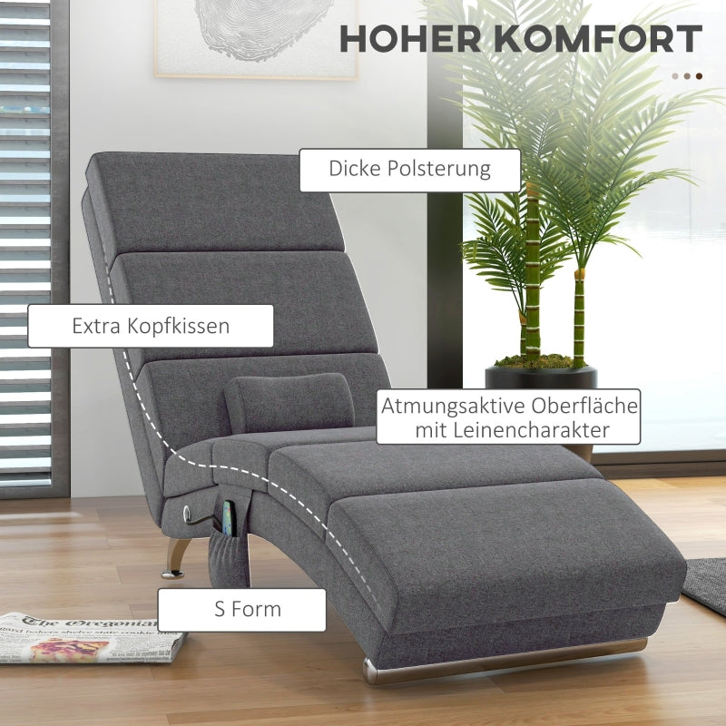 Relaxing Lounger, Massage, 5 Modes, Dark Grey