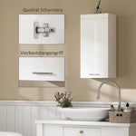Wall Cabinet, Bathroom Kitchen Medicine, 2 Levels, Wall-Mounted, White