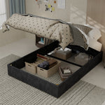 Bed Frame 140x200cm with Gas Lift - Dutch Velvet Grey