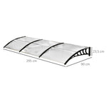 Canopy for Front Door, Pent Arch with UV Protection and Rain Protection, Polycarbonate