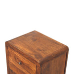 Aspen 3 Drawer Bedside, Solid Wood Brown