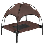 Outdoor Pet Bed, Elevated Canopy Dog Bed, Taffeta Fabric, Coffee