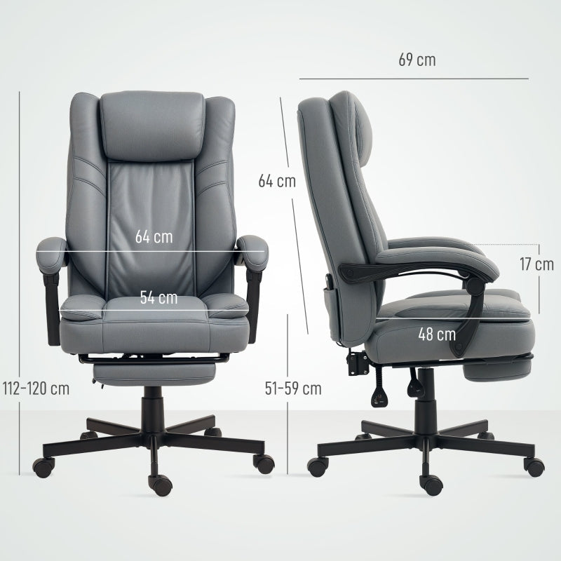 Office Chair, Massage Ergonomic Swivel, Grey