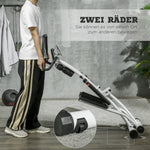 Stepper Home Trainer with Handle and 12 Resistance Levels, Black/Silver