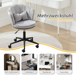 Dressing/Office Chair, Petal Backrest Butterfly Lumbar Cushion Height Adjustable, Soft Seat Cushion