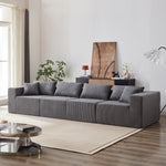 Modular L-Shaped Sectional Sofa 104-Inch 4-Piece - Corduroy