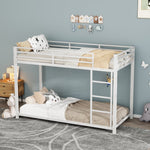 Bunk Bed 90x200cm Classic Iron Frame - White