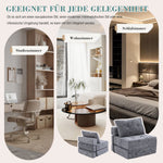 Folding Sofa Bed with Pillows & Backrest, Comfortable Floor Mattress