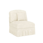 Windsor Sofa without Armrests with 1 Cushion, Chenille, White