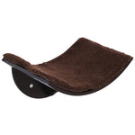 Cat Lounger Wall Mounted Plush Pad Brown