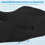 Orthopedic Seat Cushion, Memory Foam Coccyx Sciatica Back Pain Relief, Black