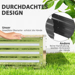 Raised Bed Planter, Garden Vegetable Herb Flower Box, Steel Silver