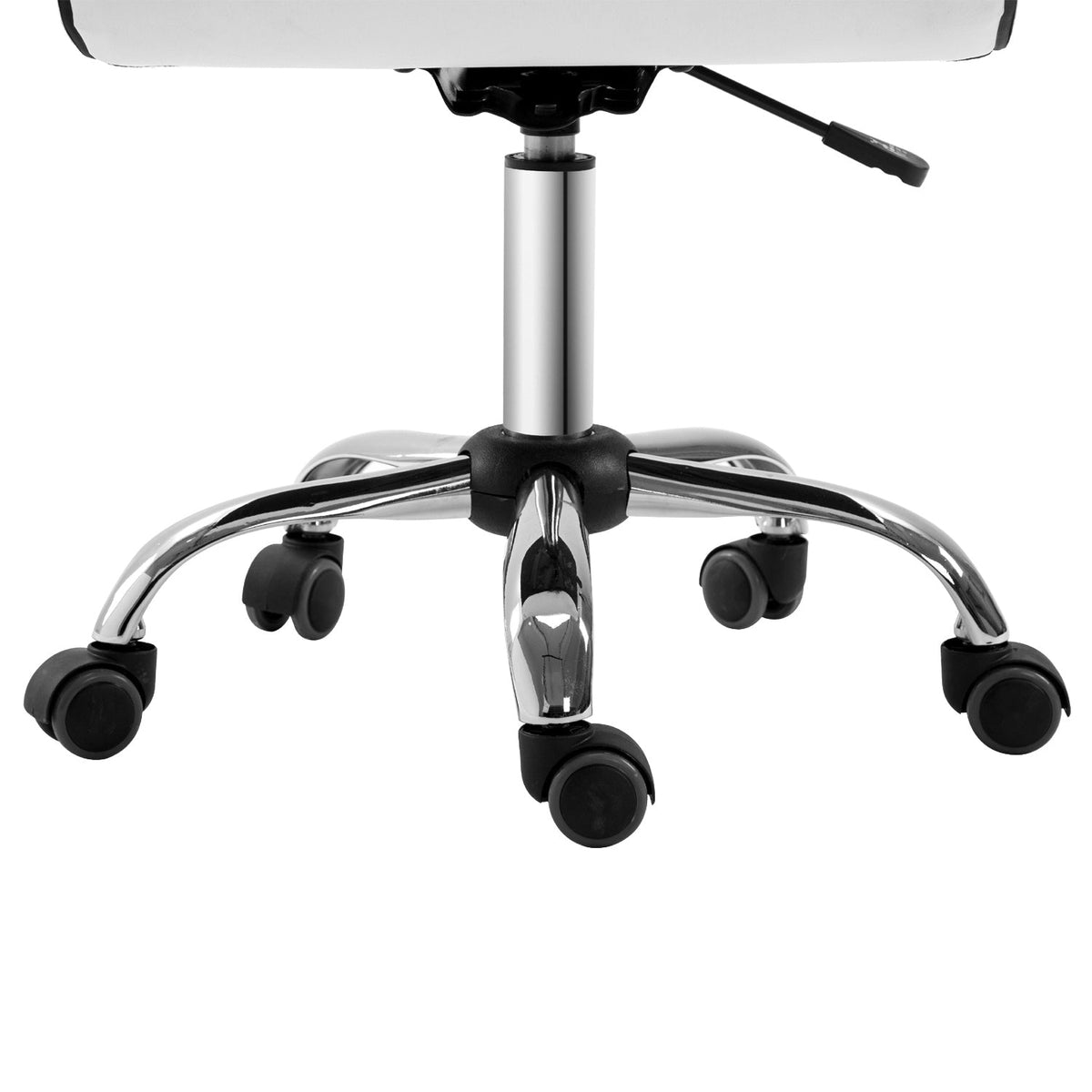 Office Chair, Adjustable Height, 120 kg, White Leather
