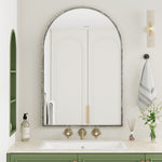 LED Full-Length Mirror 163x54cm Dimmable Light, Black Aluminum Frame