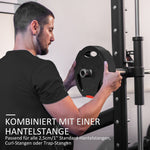 Dumbbell Weights Set, 4pc 5kg/7.5kg 2.5cm Bore, Black