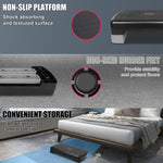 Fitness Step Platform Aerobic Stepper, 45.72cm Height Adjustable 10.16-15.24cm, Grey