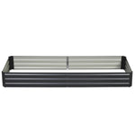 Raised Garden Bed, Open Base Easy Assembly Steel, Grey