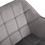 Wingback Chair, Single Recliner with Raised Legs, Velvet Grey