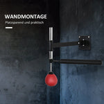 Boxing Rack, Wall Mount Foldable with Reflex Bar, Red