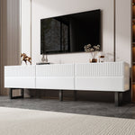 TV Stand Low Unit with Three Drawers 170cm Black and White