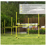 Dog Agility Set, Hurdles & Poles with Carry Bag, Robust, Yellow