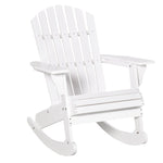 Adirondack Rocking Chair, Weatherproof for Garden/Balcony, White