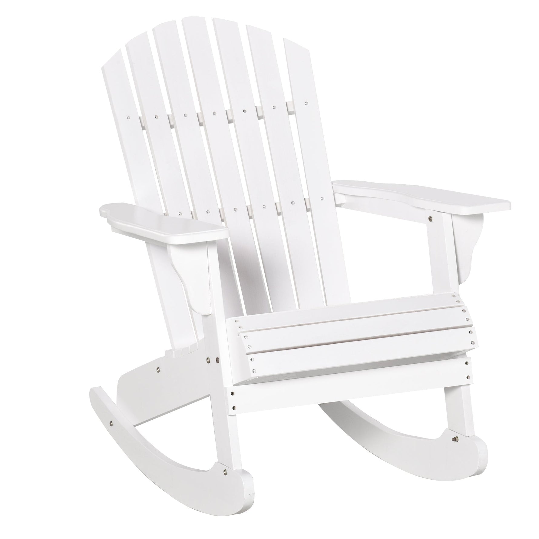 Adirondack Rocking Chair, Weatherproof for Garden/Balcony, White