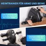 Mini Bike Pedal Trainer Exercise Bike with LCD Display, Cast Iron, Black