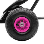 Children's Go-Kart with Pedals and Adjustable Seat, Pink and Black