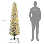 Christmas Tree 180 cm, LED Lights, Metal Base, Green
