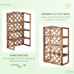 Flower Stand 3-Tier, Indoor & Outdoor, Fir Wood
