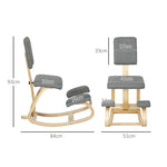 Ergonomic Kneeling Chair, Health Stool for Home Office, Gray