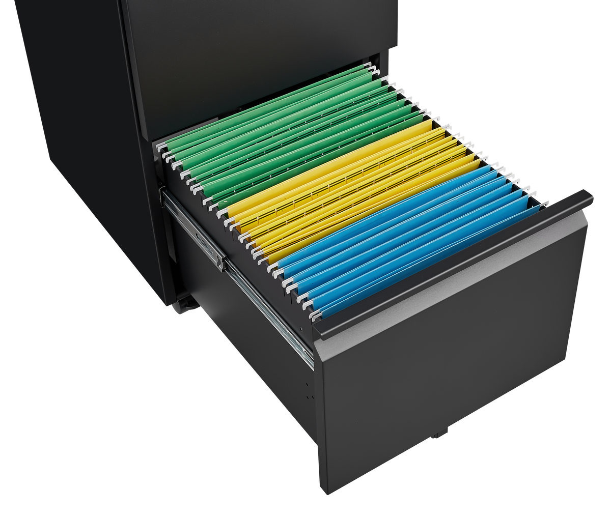 File Cabinet 2 Drawer Lock Rolling Under Desk Legal/Letter/A4 Metal Black