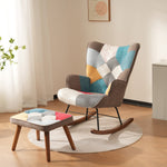 Rocking Chairs, Leisure with Splicing, Footrest