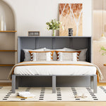 Wall Bed, 140x200cm with Slatted Frame, Grey