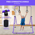 Adjustable Gymnastics Bar, Height-Adjustable Extendable Steel, Purple