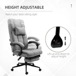 Office Chair Ergonomic Swivel Adjustable with Footrest, Linen