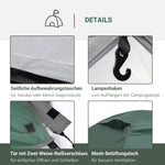 Tent 2 Person Camping Dome, Polyester Gray