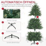 Christmas Tree, Artificial Fir, Realistic, Quick Assembly, Green Plastic